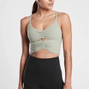 Athleta green sage cami tank workout top XS